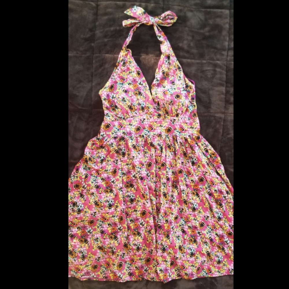 Bumble Bee Pinup Halter Dress